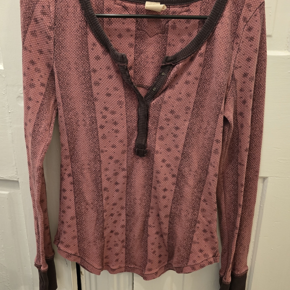 We The Free Pink Long Sleeve Top